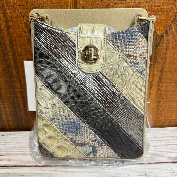 Brahmin Marley Small Leather Crossbody - Anthracite Flashback - Picture 6 of 10